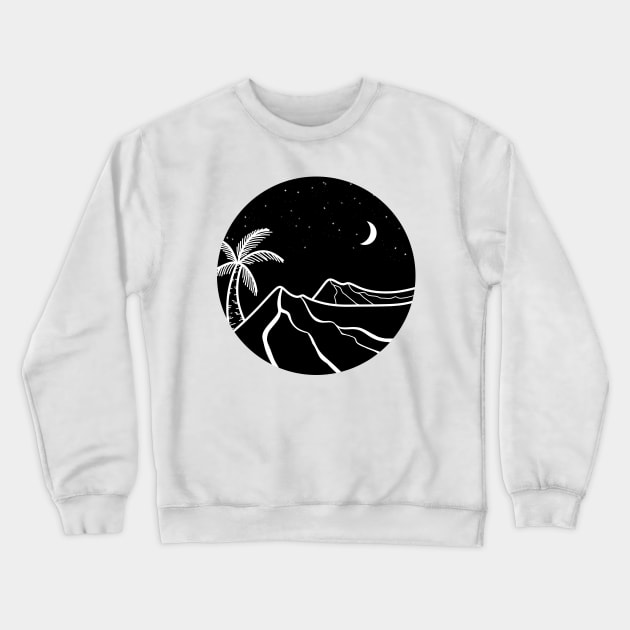 Mountain Night Sky Crewneck Sweatshirt by Introvert Home 